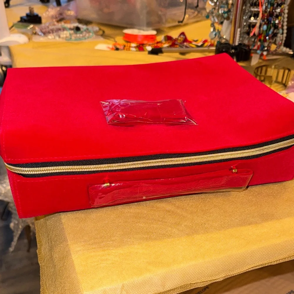 Red Travel Jewelry Case
